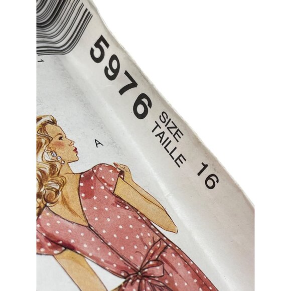 90s McCalls 5976 Misses Dresses And Rompers Sewing Pattern Size 16 Vintage UNCUT - Picture 2 of 6